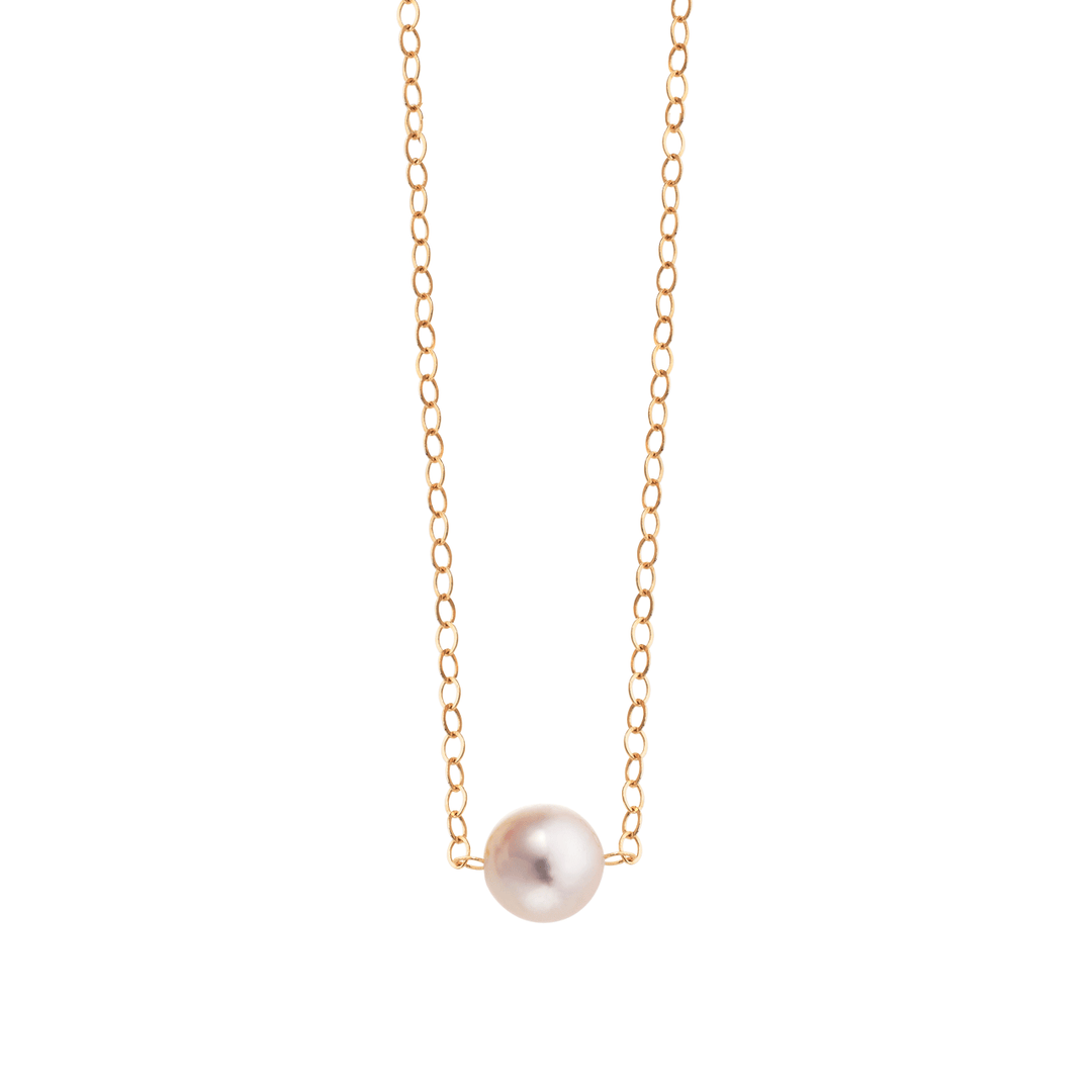14k Gold Hamilton Design A Pearl 7mm Necklace