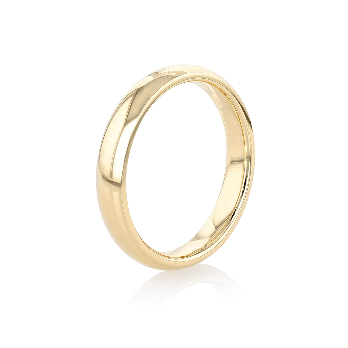 Hamilton Collection 18k Yellow Recycled Gold 4mm Comfort Fit Wedding Band
