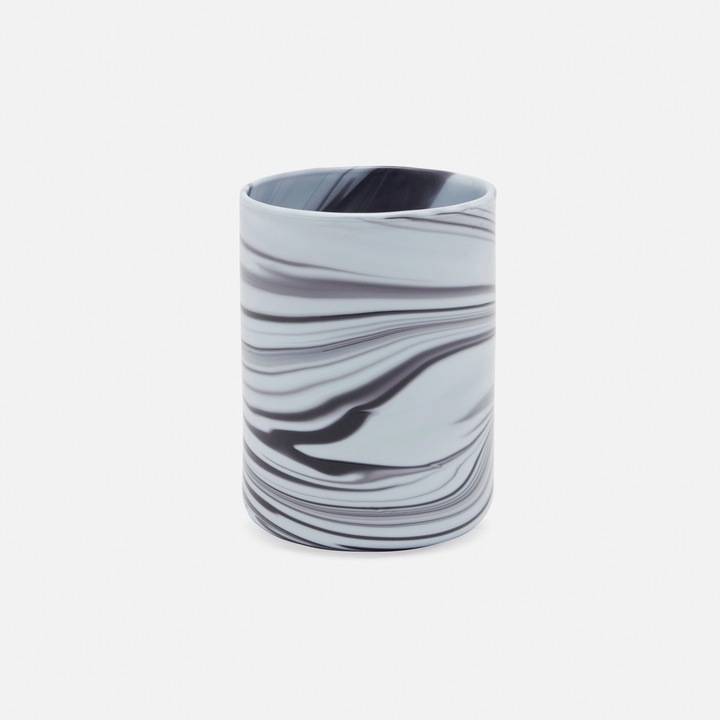 Gray Swirl Glass Tumbler