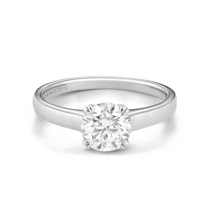 Hamilton Cherish Collection 18k White Gold and 0.75 Total Weight Diamond Engagement Ring