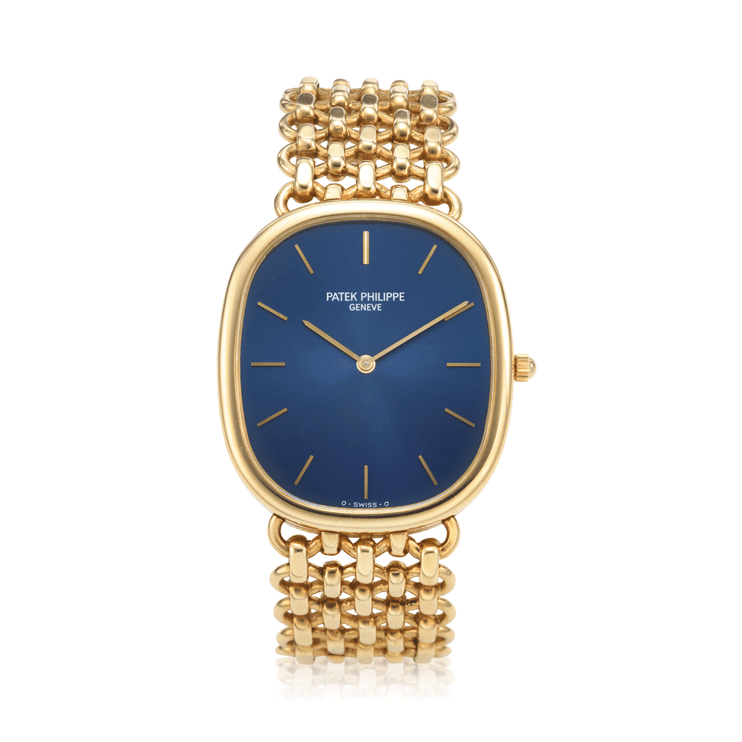PATEK PHILIPPE YELLOW GOLD ELLIPSE BRACELET WATCH REF. 3738/6J
