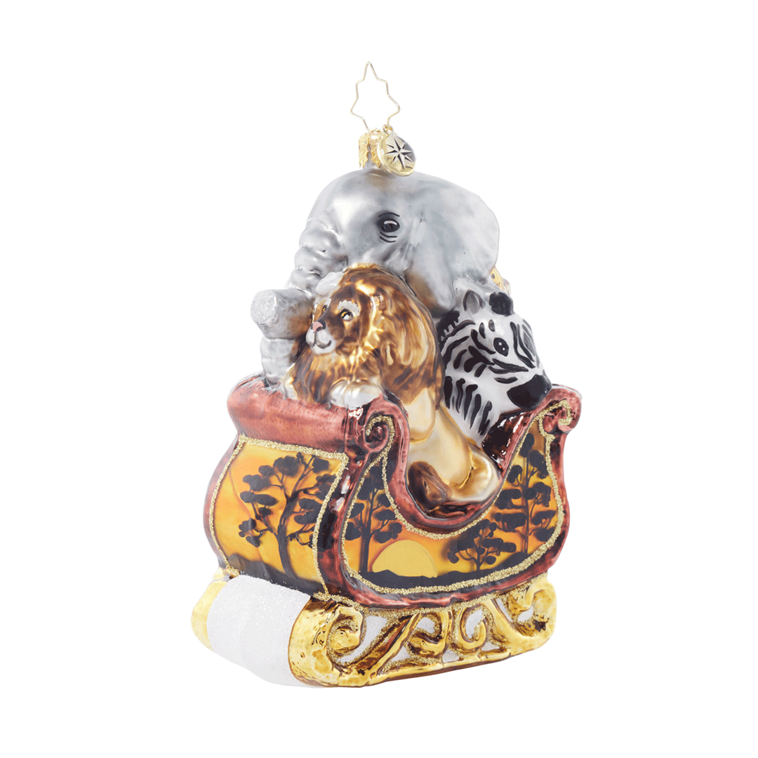 Christopher Radko Serengeti Sleigh Ride Ornament