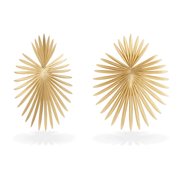 Georgio B 18k Yellow Gold Palma Medium Earrings