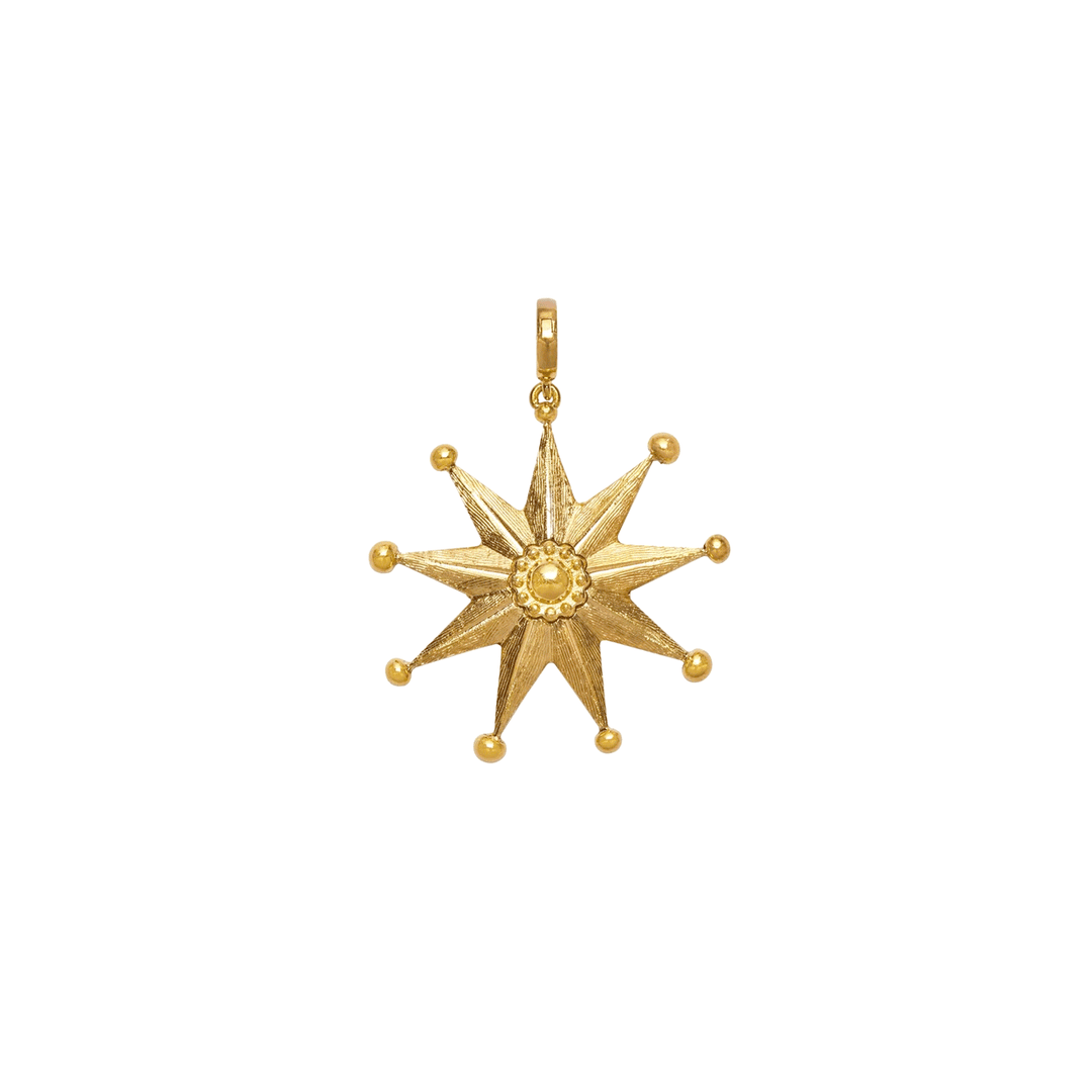 18k Yellow Gold Sheriff Star Charm