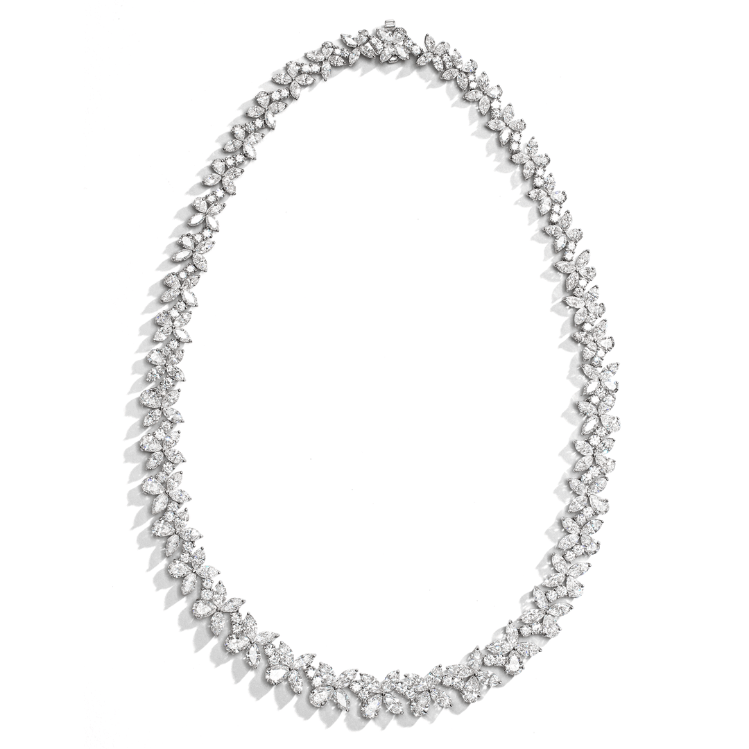 Hamilton Private Reserve Collection Platinum Multi Shape Diamond 18 Inch Necklace