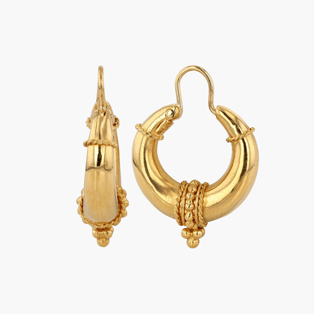 Vintage Temple St. Clair 18k Good Hoops