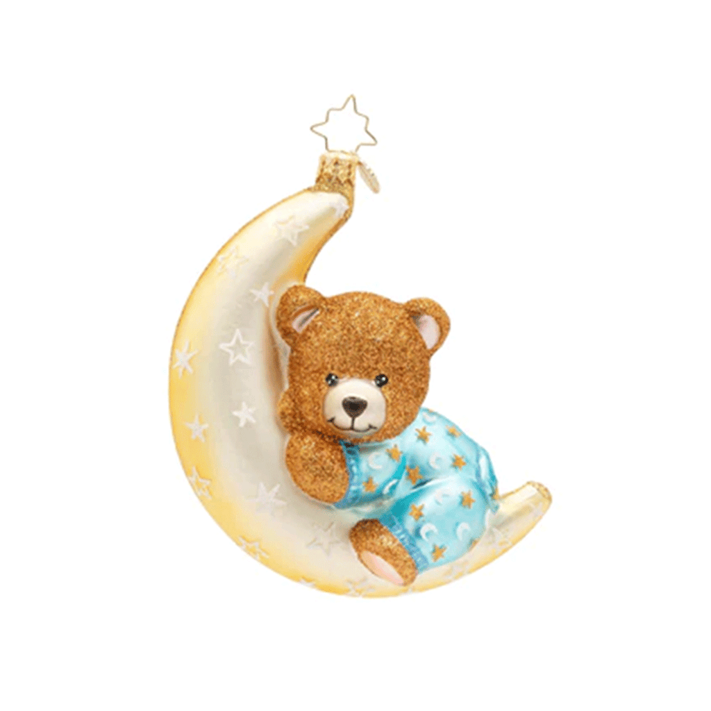 Christopher Radko Blue Moonlight Snuggles Ornament