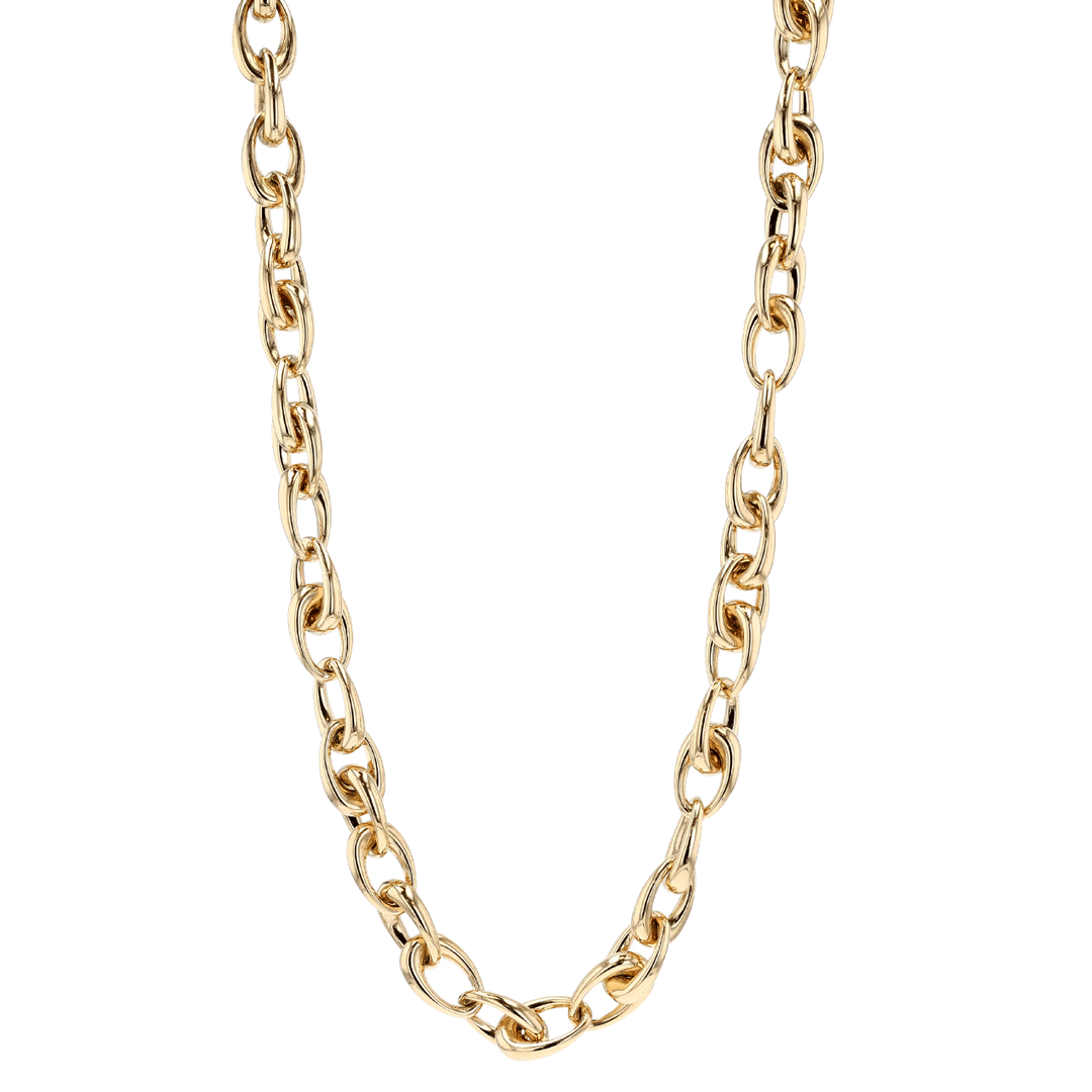 Hamilton Collection 14k Yellow Gold 10mm Teardrop Link 18 Inch Necklace