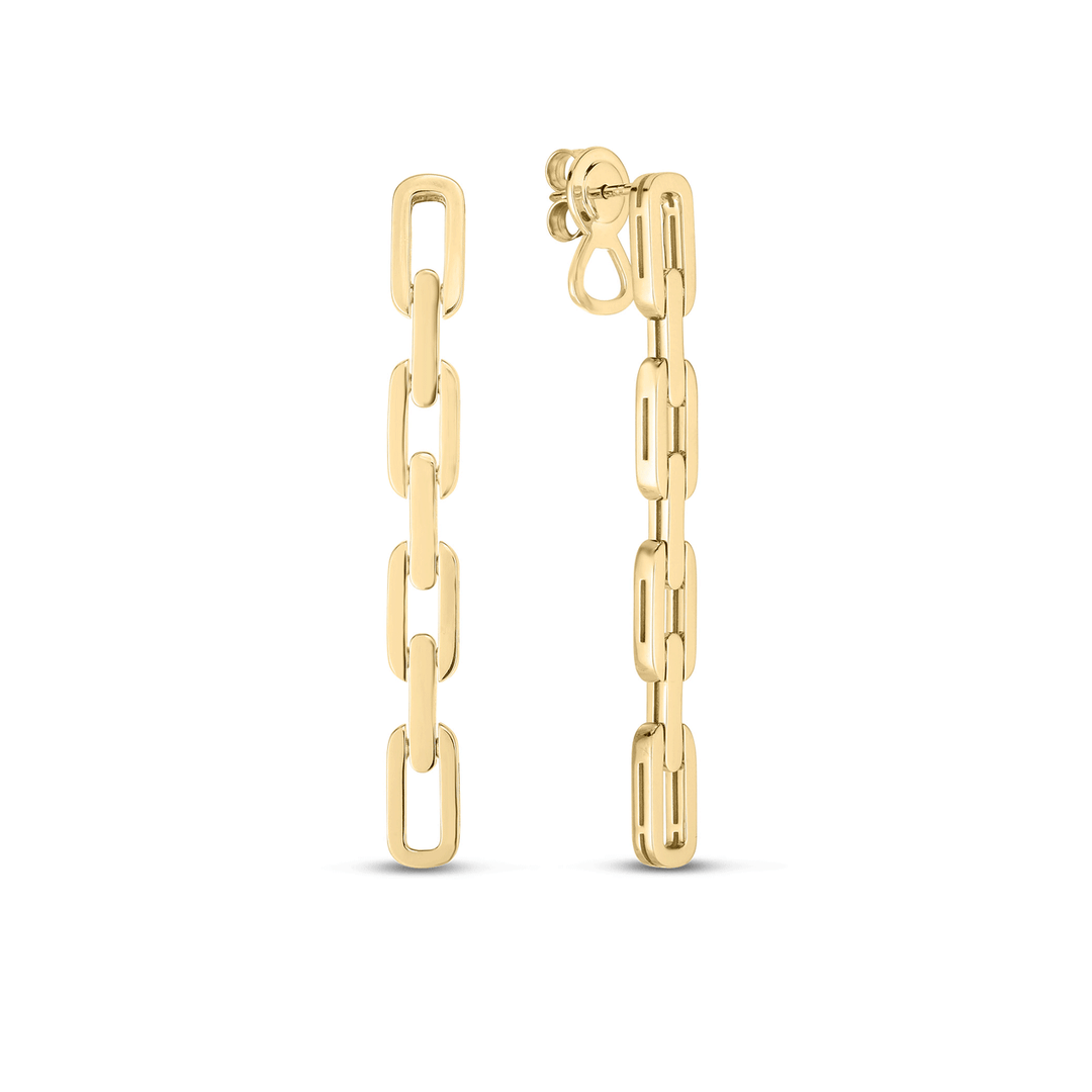 Roberto Coin Navarra 18k Yellow Gold 4 Link Drop Earrings