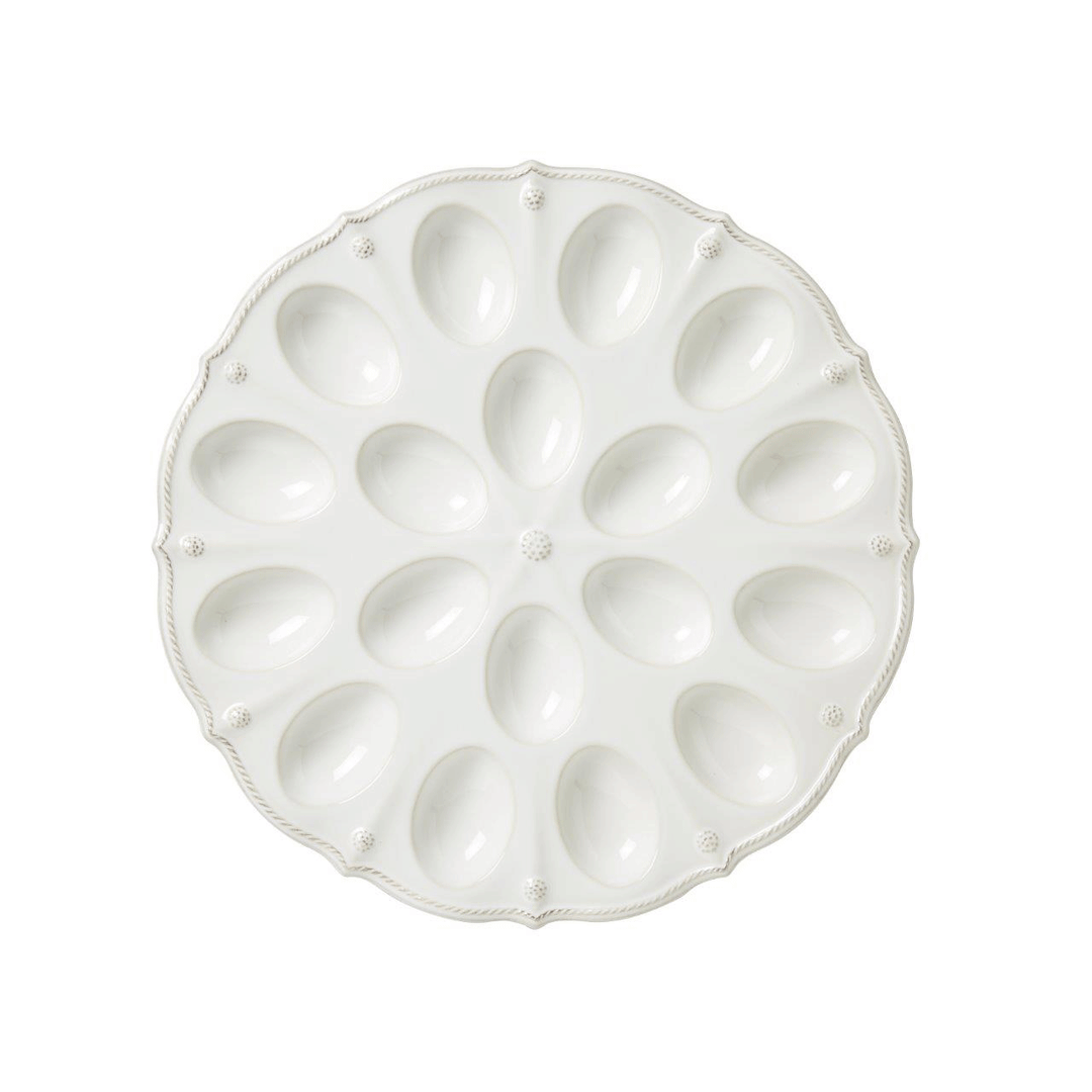 Juliska Berry & Thread 13" Deviled Egg Platter - Whitewash