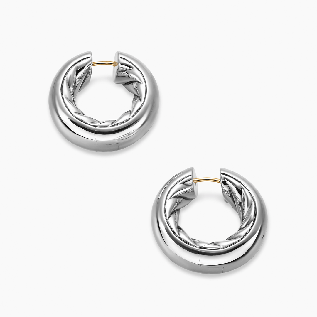David Yurman Mercer Hoop Earrings Sterling Silver, 24.7mm