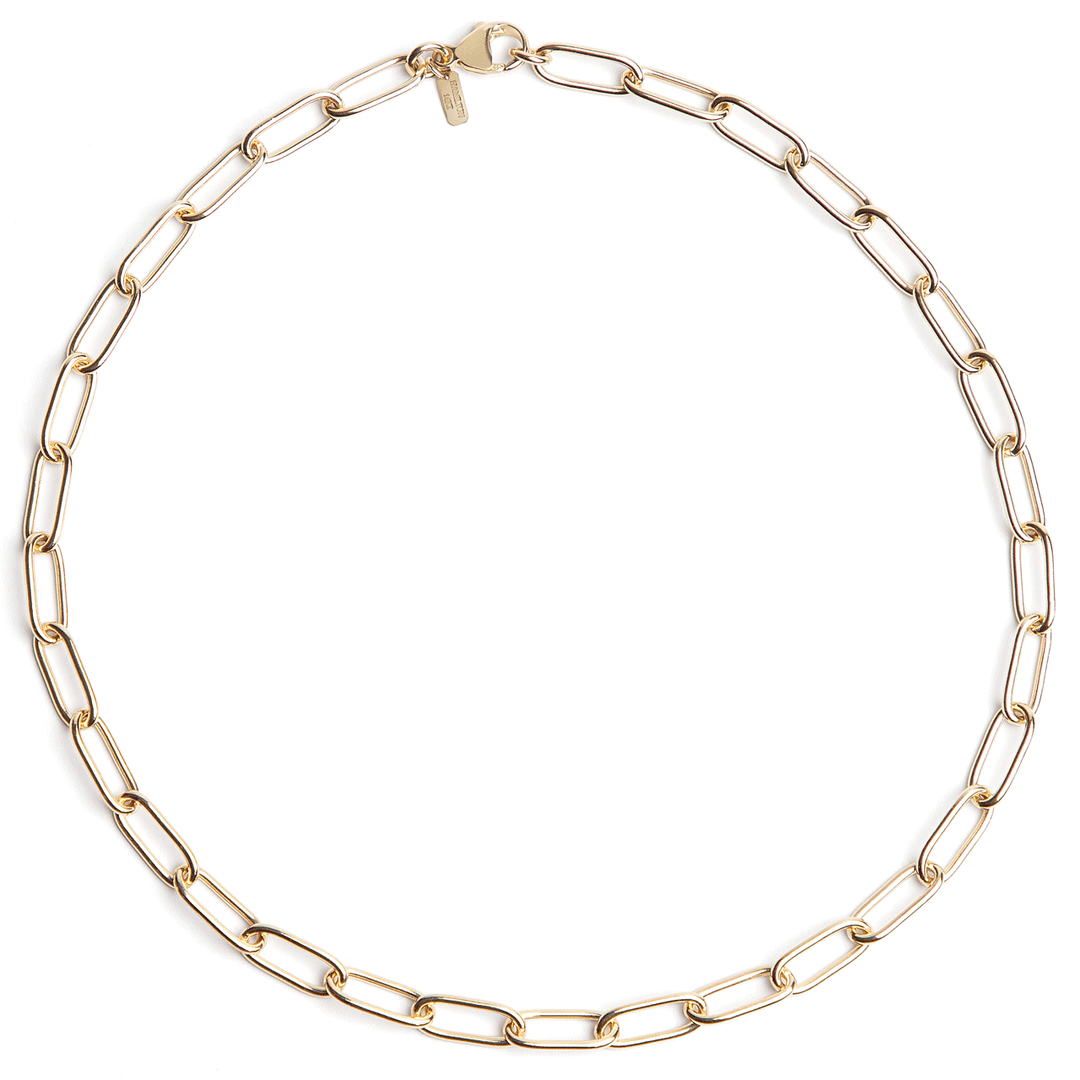 Hamilton Collections 14k Yellow Recycled Gold Large 5.9mm Long Link Chain 16 Inch Necklace