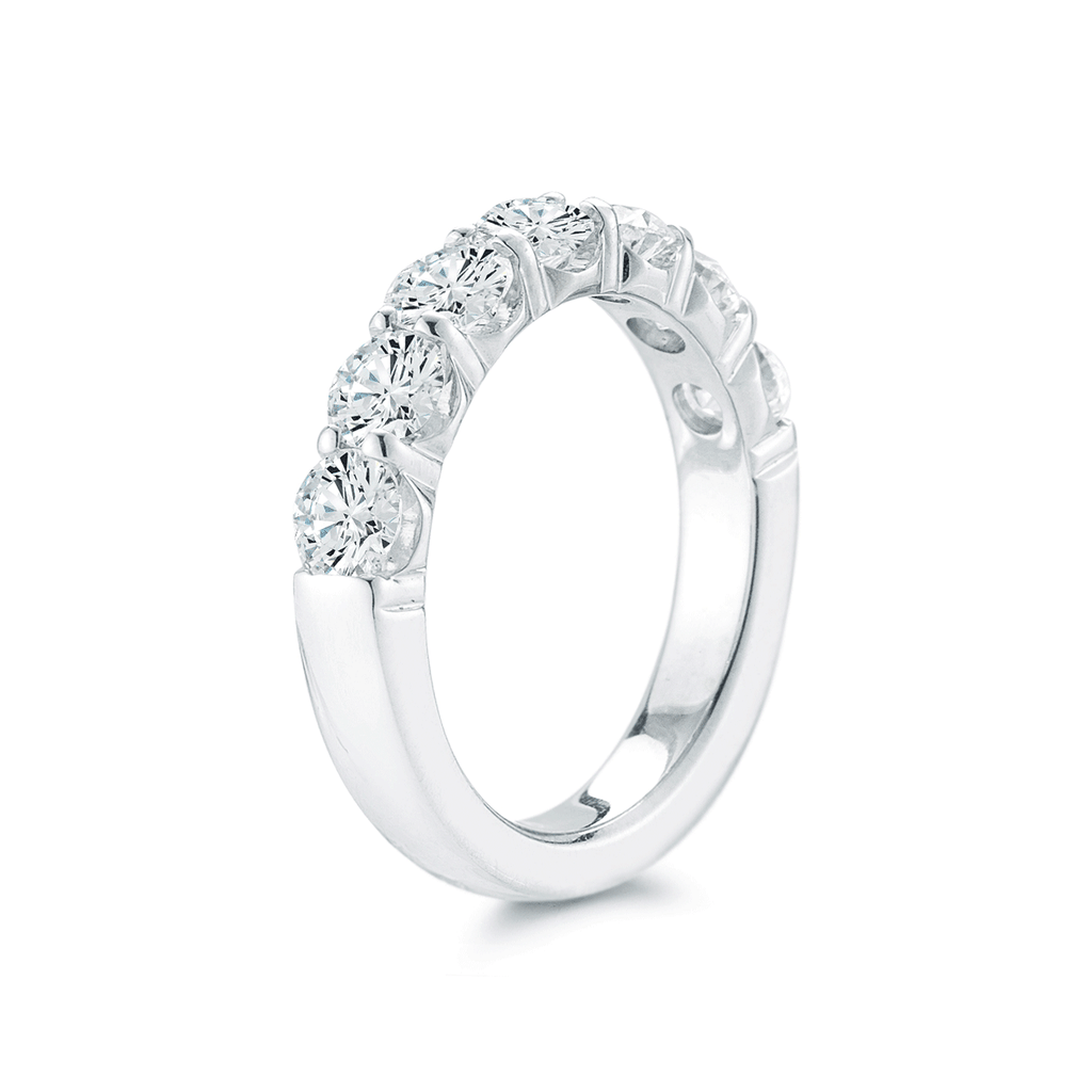 18k White Gold and 2.38 Total Weight Diamond Band