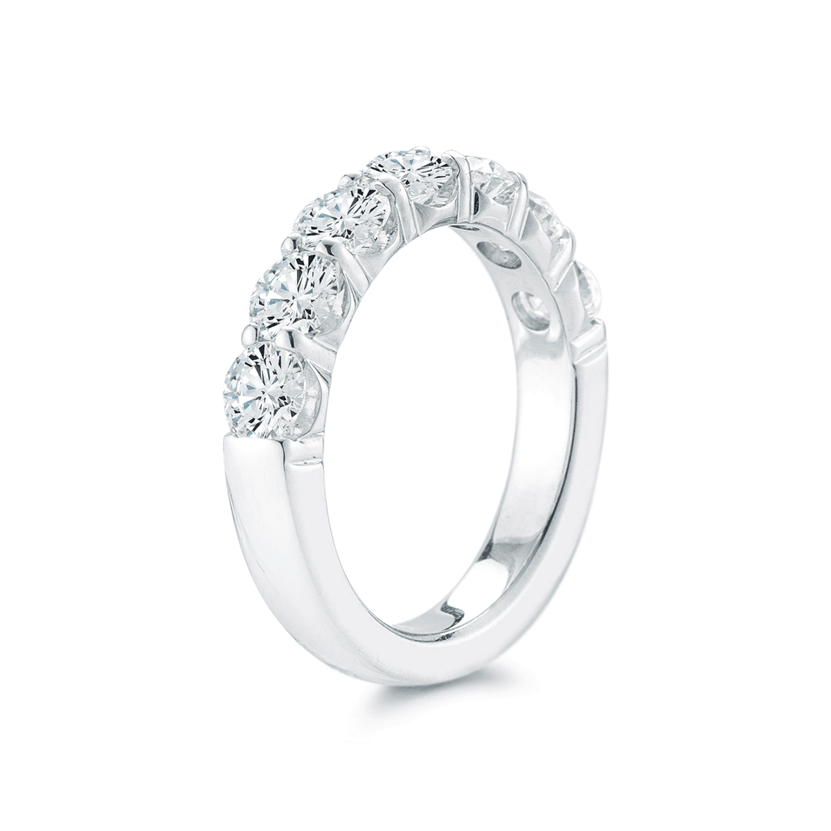 18k White Gold and 2.38 Total Weight Diamond Band