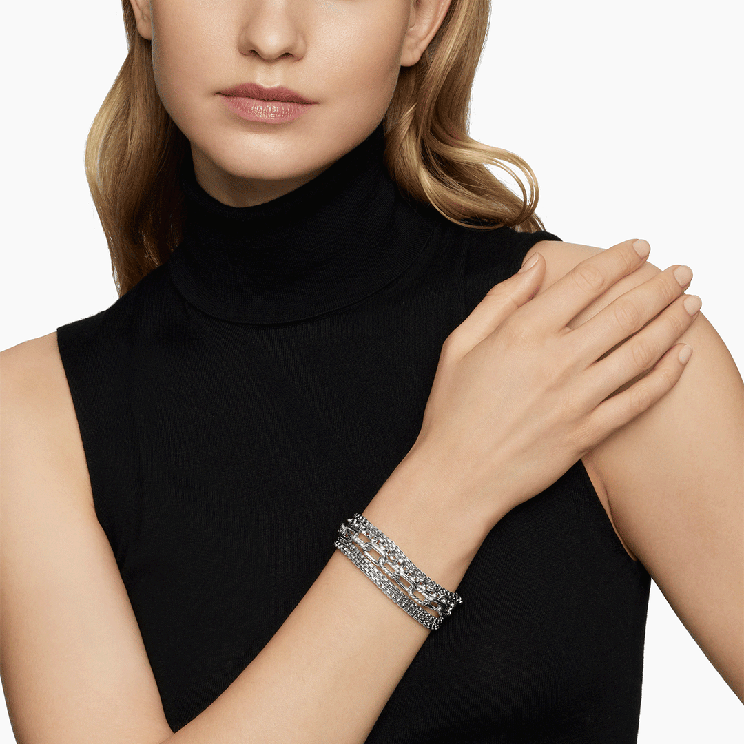 David Yurman Multi Row Chain Bracelet, 29mm