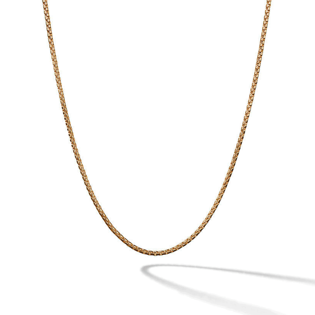 David Yurman Box Chain Necklace in 18k Yellow Gold