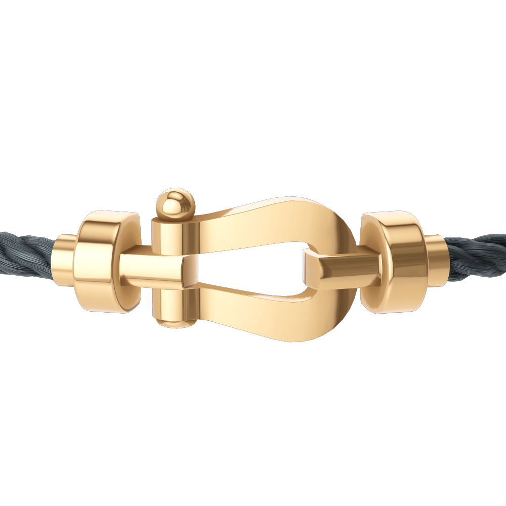 FRED Force 10 Storm Grey Cord with 18k Yellow Gold MD Buckle, Exclusively at Hamilton Jewelers