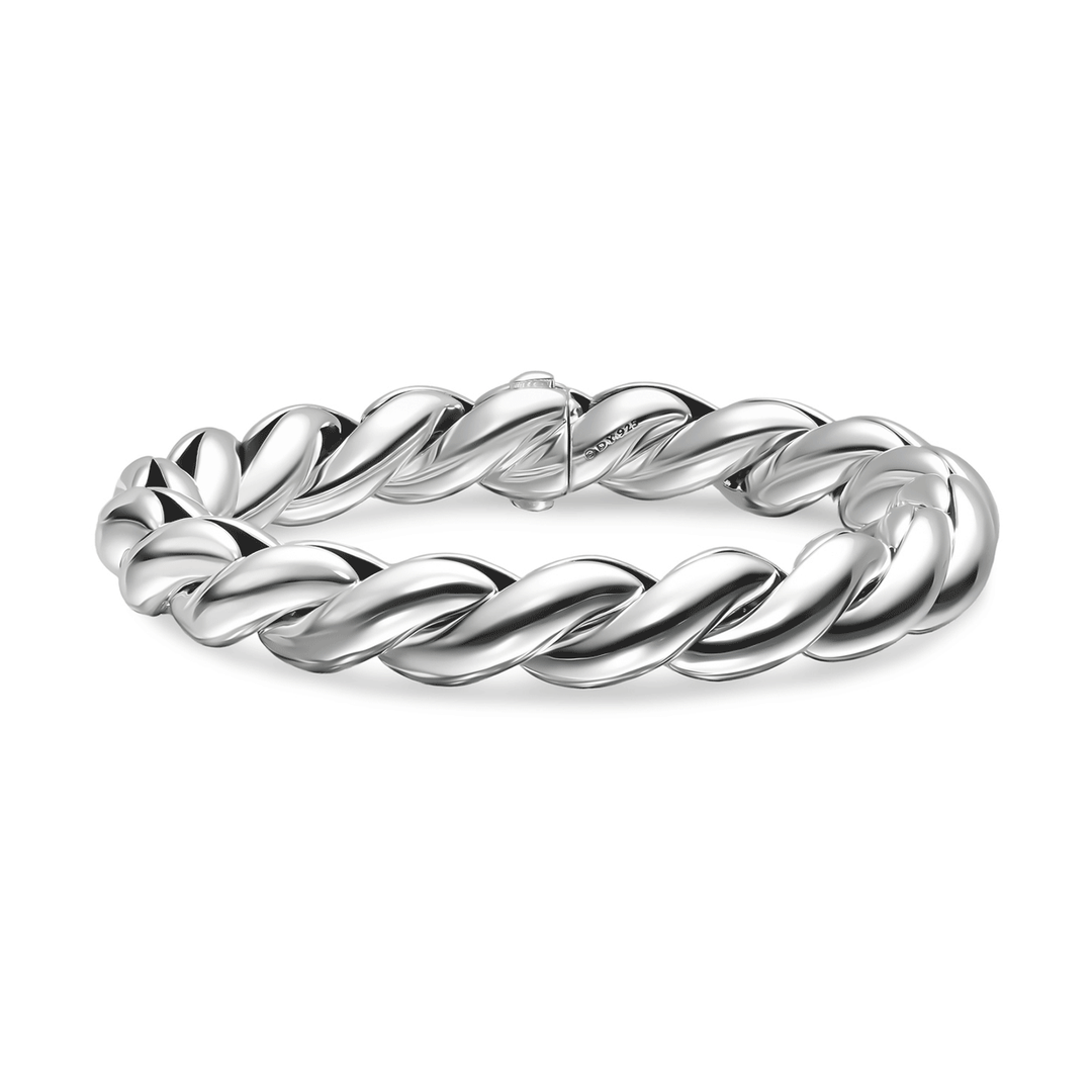 David Yurman Sculpted Cable Chain Bracelet Sterling Silver, 10mm Large Size