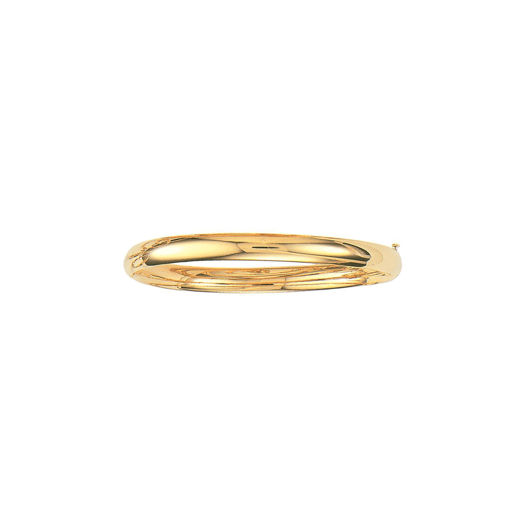 14k Yellow Gold 6mm Bangle Bracelet