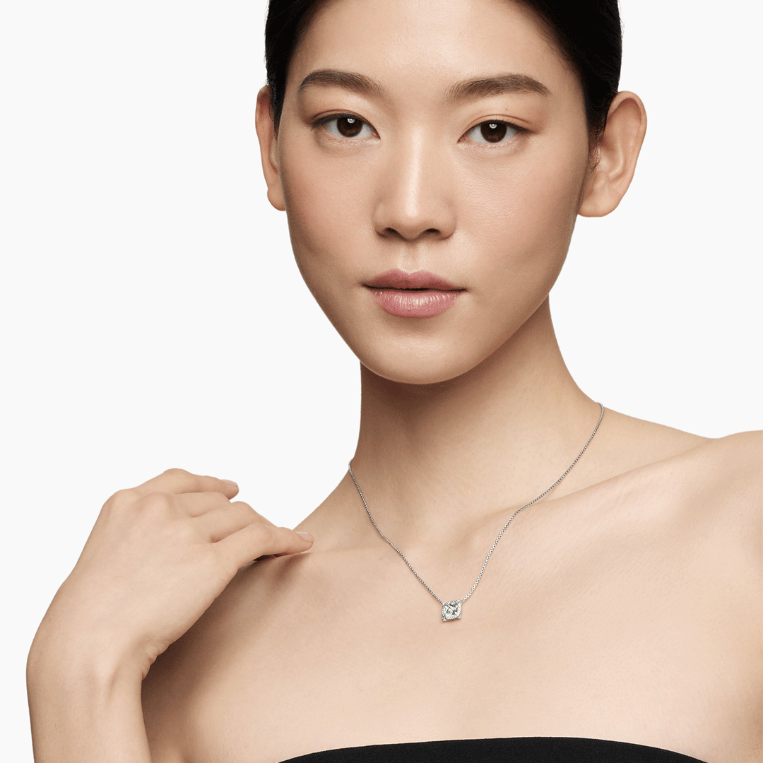 David Yurman Petite Chatelaine® Pavé Bezel Pendant Necklace with Prasiolite and Diamonds