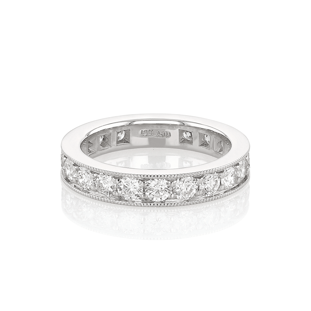 18k White Gold and 2.41 Total Weight Diamond Eternity Band