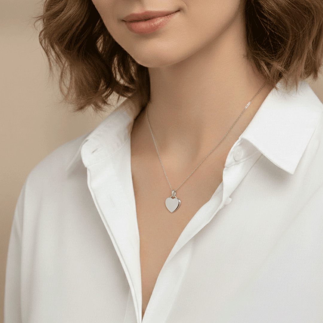 Hamilton Sterling Silver Flat Heart Charm