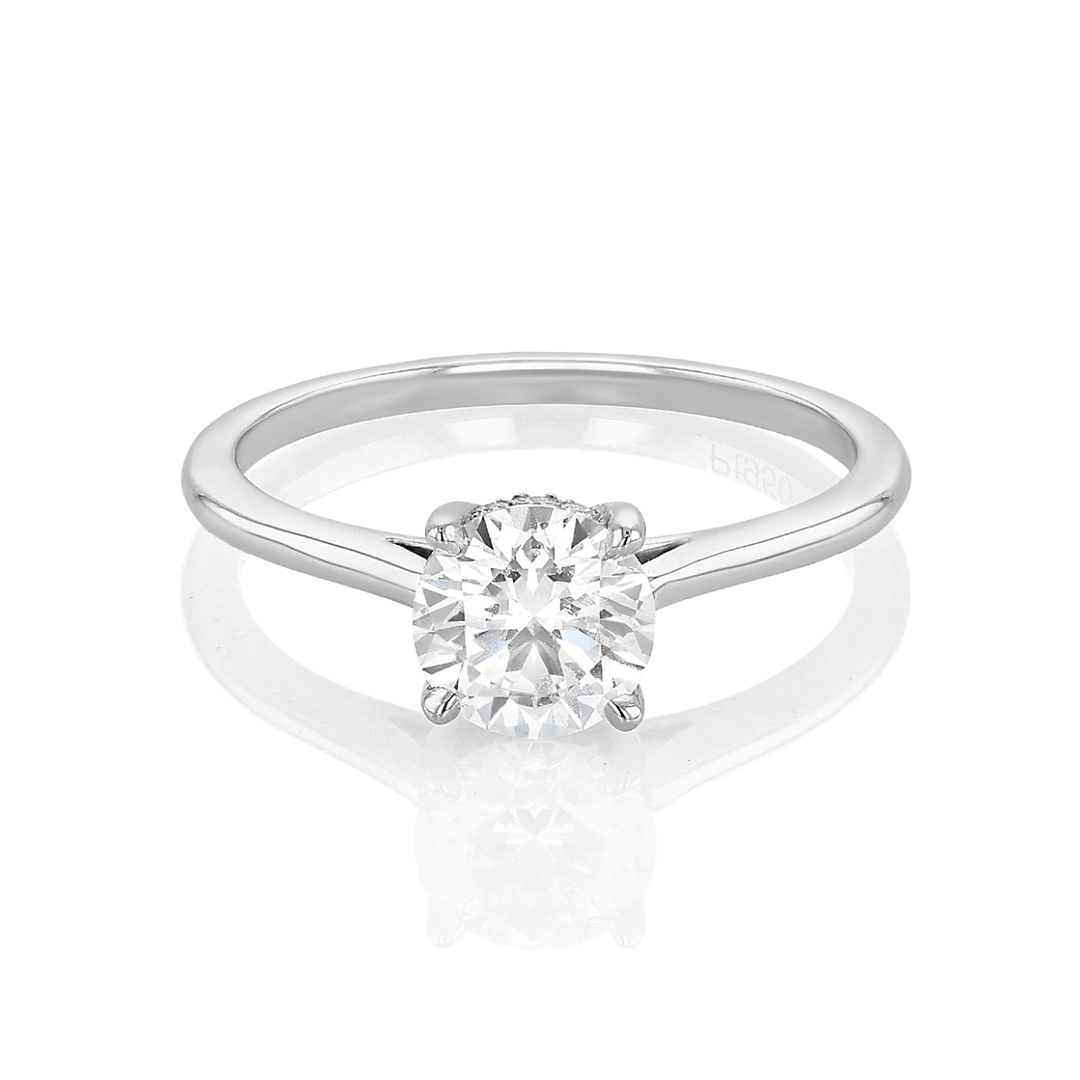 The Hamilton Silhouette Platinum and 1.00 Total Weight Diamond Engagement Ring