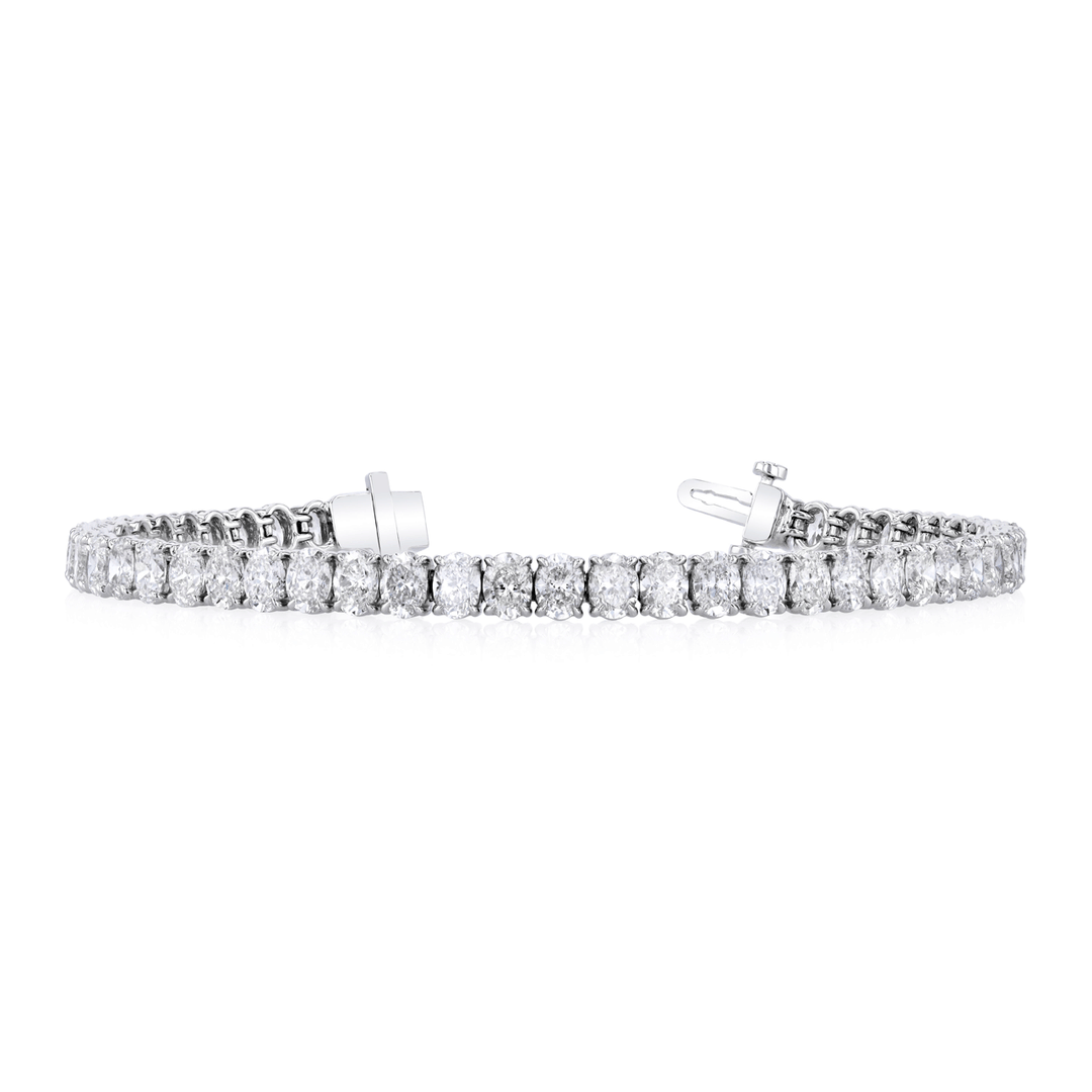 Platinum and Diamond 10.87 Total Weight Line Bracelet