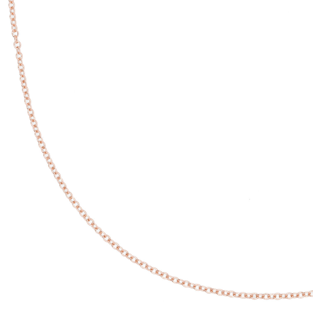 14k Rose Recycled Gold 1.5mm Cable 18 Inch Necklace