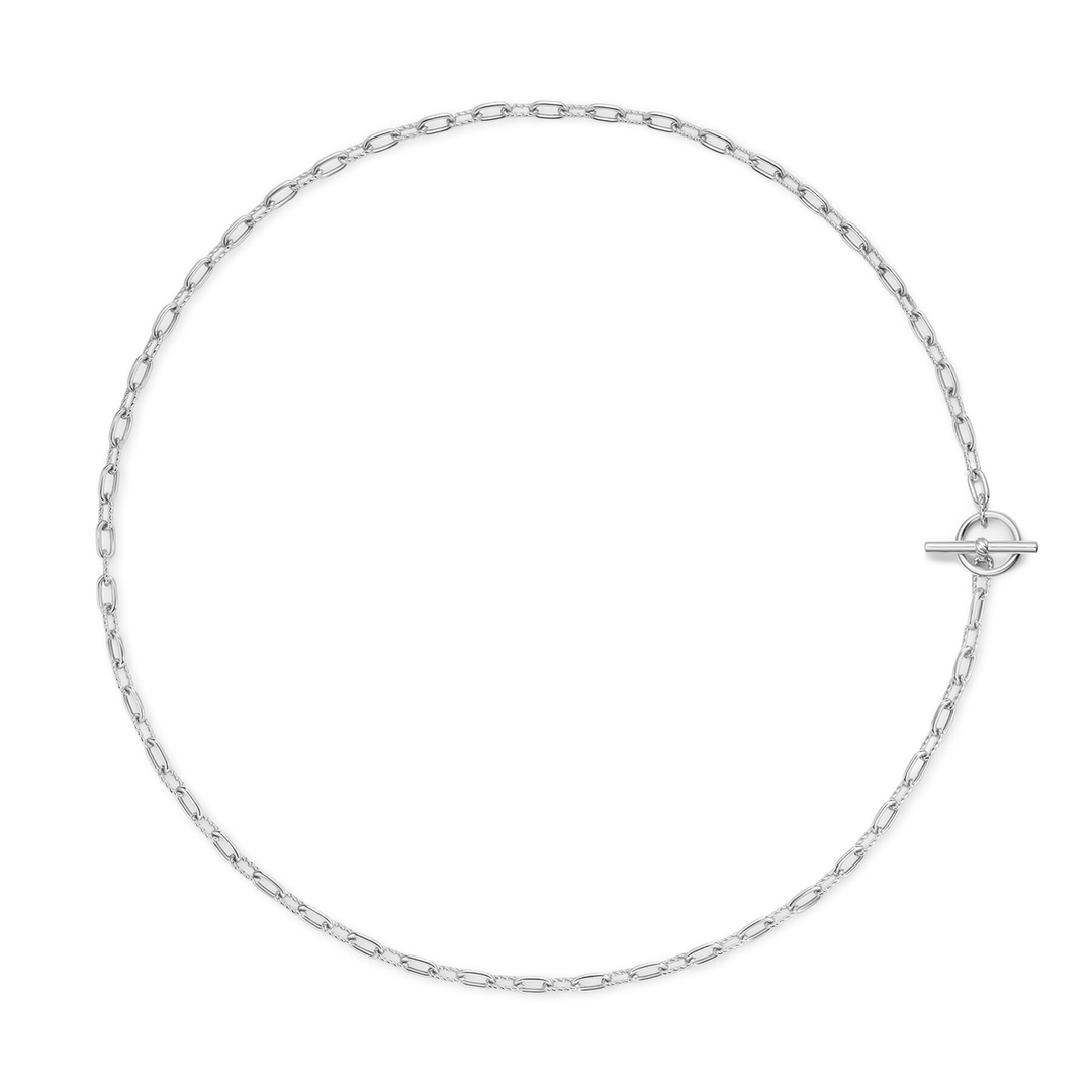 David Yurman DY Madison® Toggle Chain Necklace Sterling Silver, 3mm 17 Inch