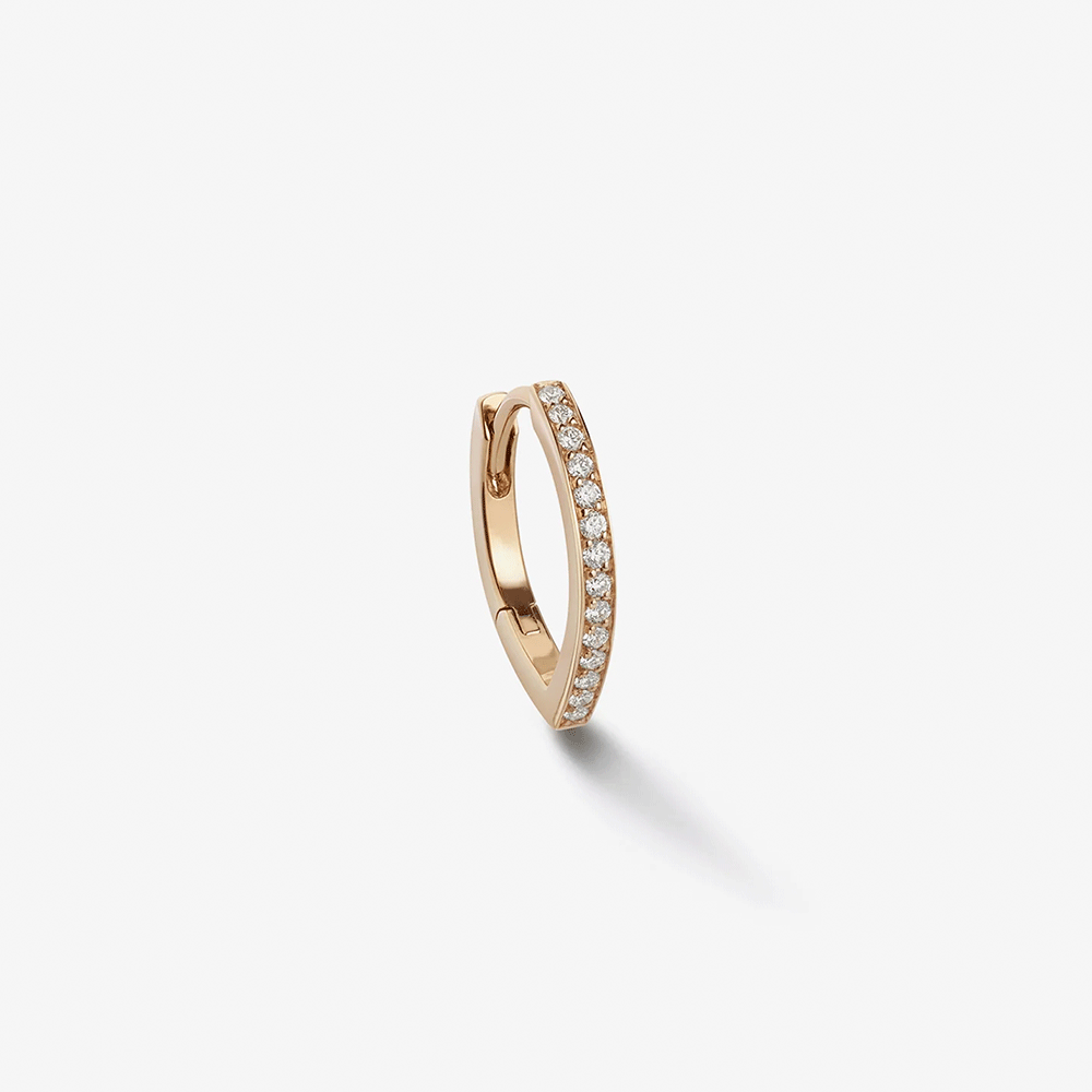 Repossi Antifer 18k Rose Gold Single Diamond Hoop
