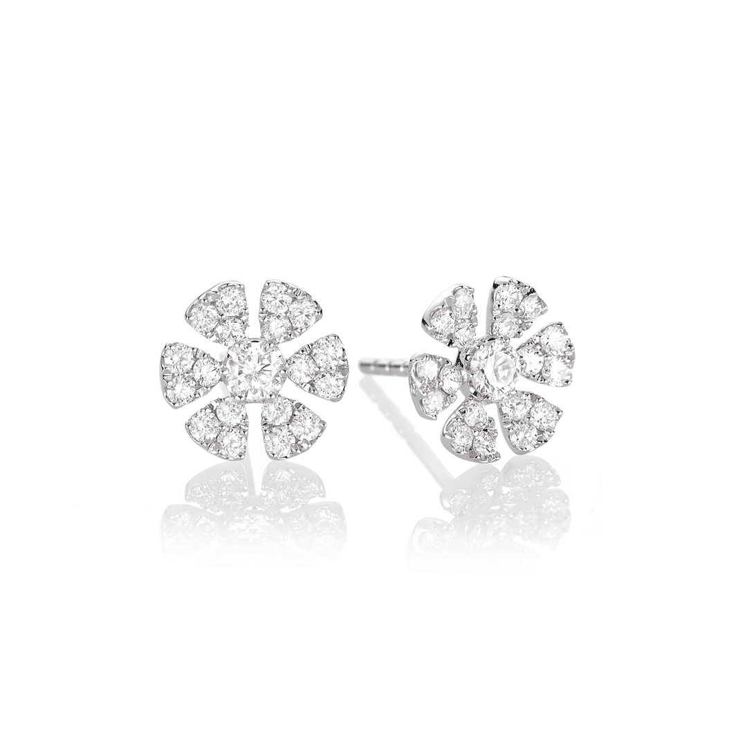 Hamilton Fleur 18k White Gold and Diamond .50 Total Weight Earrings