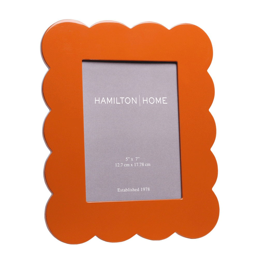 Orange Scalloped Lacquer 5 x 7 Frame