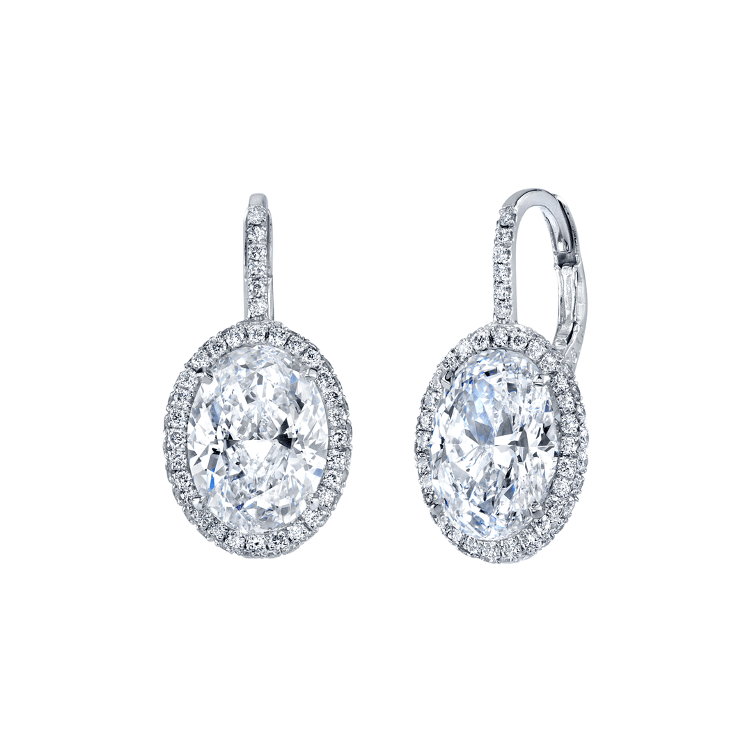 Private Reserve Lisette Oval Diamond 6.04 Total Weight Earrings