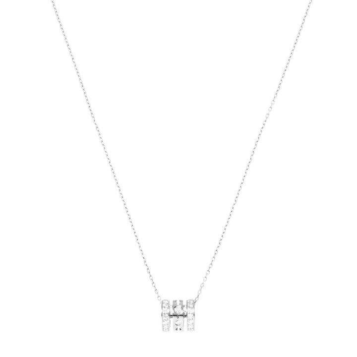 Dinh Van 18k White Gold Pulse .62 Total Weight Diamond Pendant