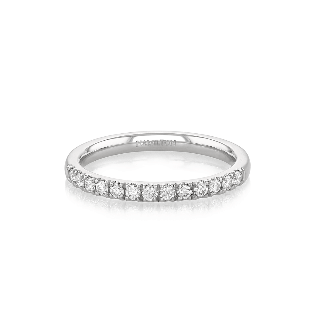 Hamilton Lisette Collection Platinum and 0.25 Total Weight Diamond Half Way Band