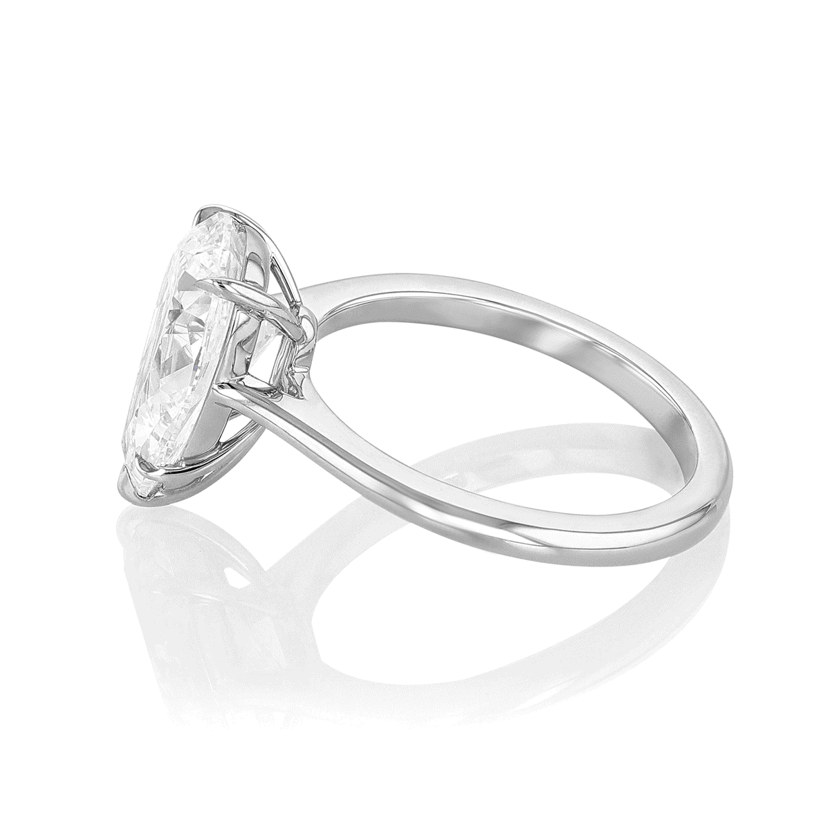 Hamilton Solitaire Platinum and 3.02 Total Weight Pear Diamond Engagement Ring