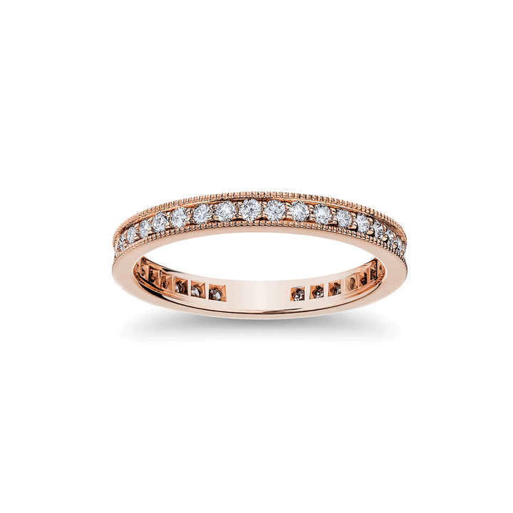 18k Rose Gold and Diamond .56 Total Weight Eternity Band