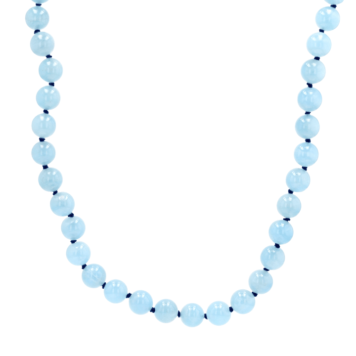 14k Yellow Gold and Amazonite Bead Red Silk Necklace