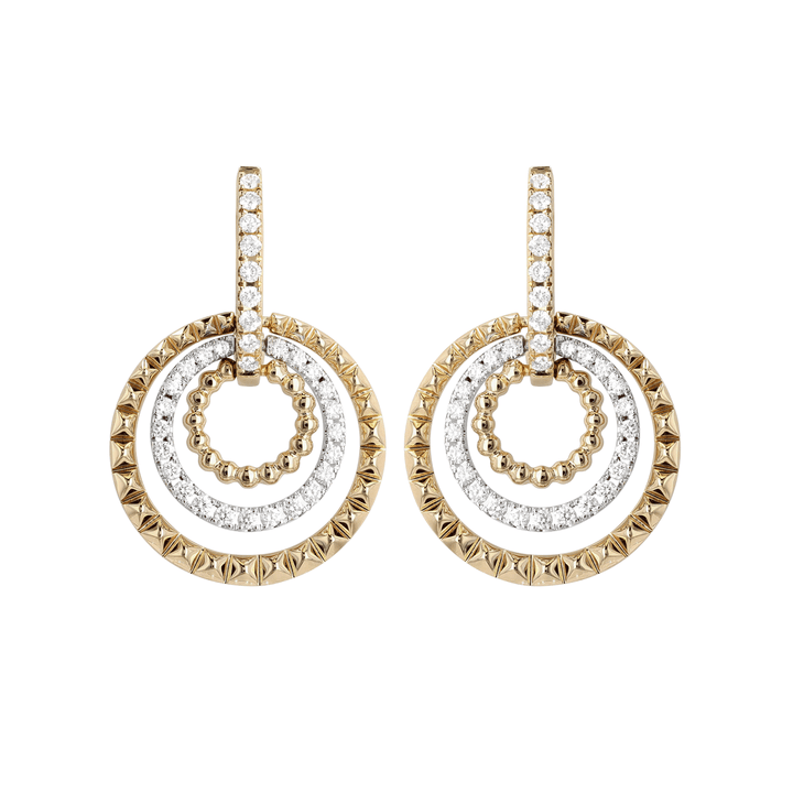 18k Gold and Diamond .67 Total Weight Drop Earrings