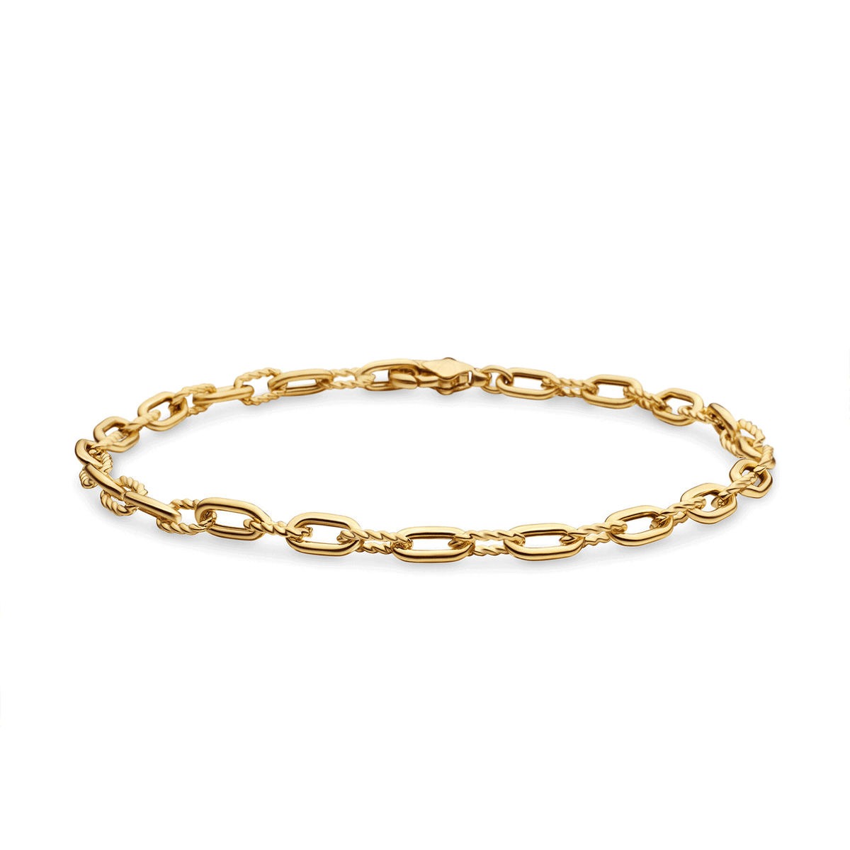 David Yurman Madison Thin Bracelet in 18k Yellow Gold, 3mm