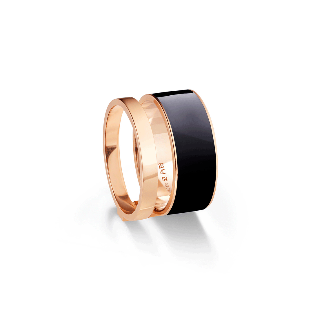 Repossi Berbere 18k Rose Gold Chromatic Navy Blue Ring