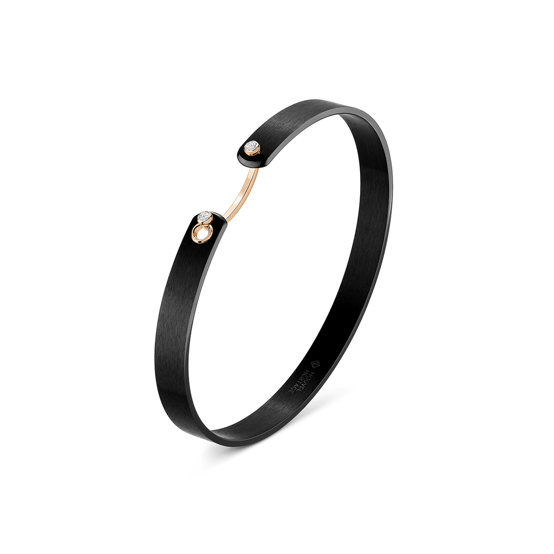 Nouvel Heritage Midnight In Manhattan GM Mood Titanium and 18k Rose Gold Bangle