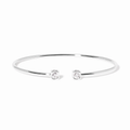Dinh Van Le Cube 18k White Gold and Diamond Medium Bracelet