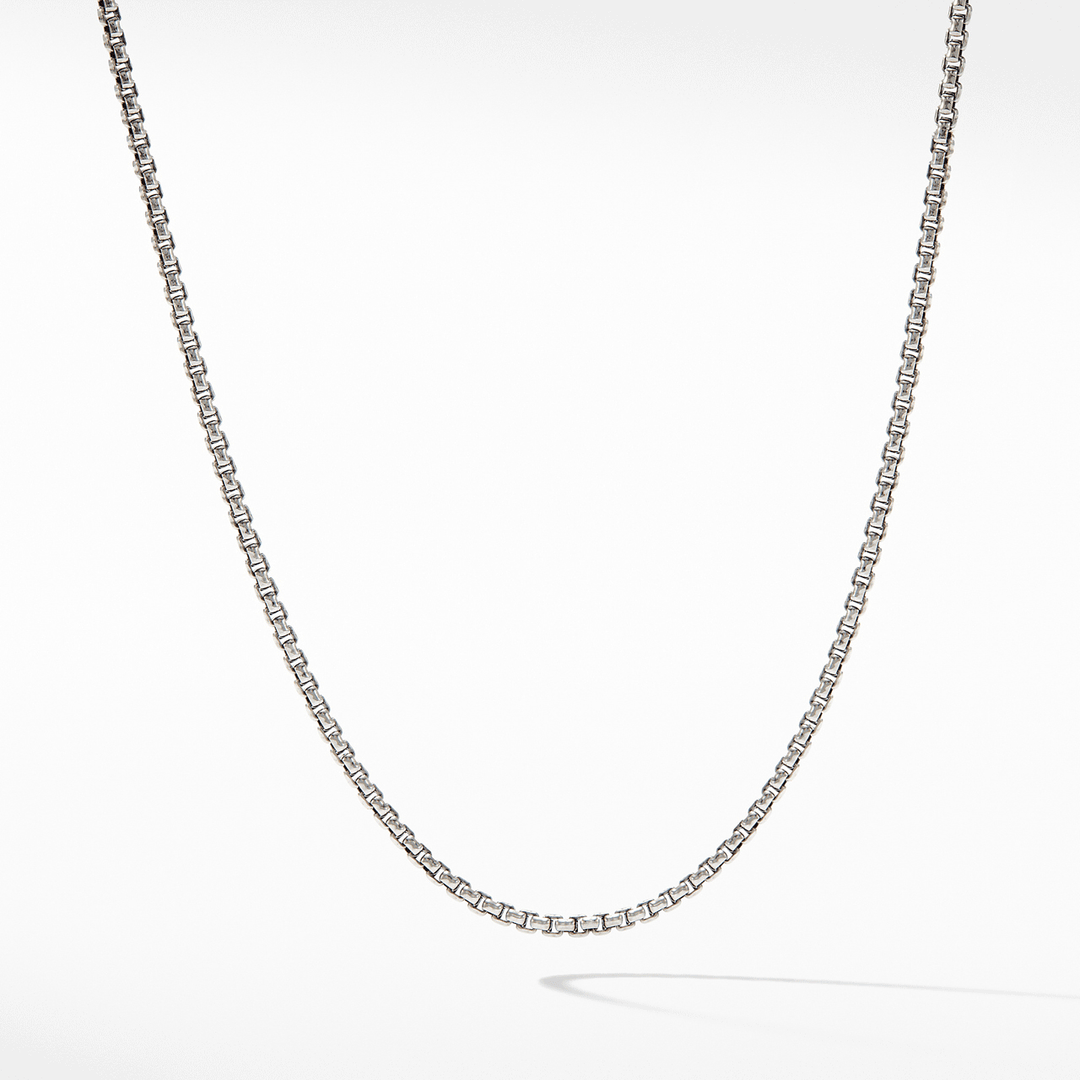 David Yurman Box Chain Necklace 17 " Sterling and 14k Gold