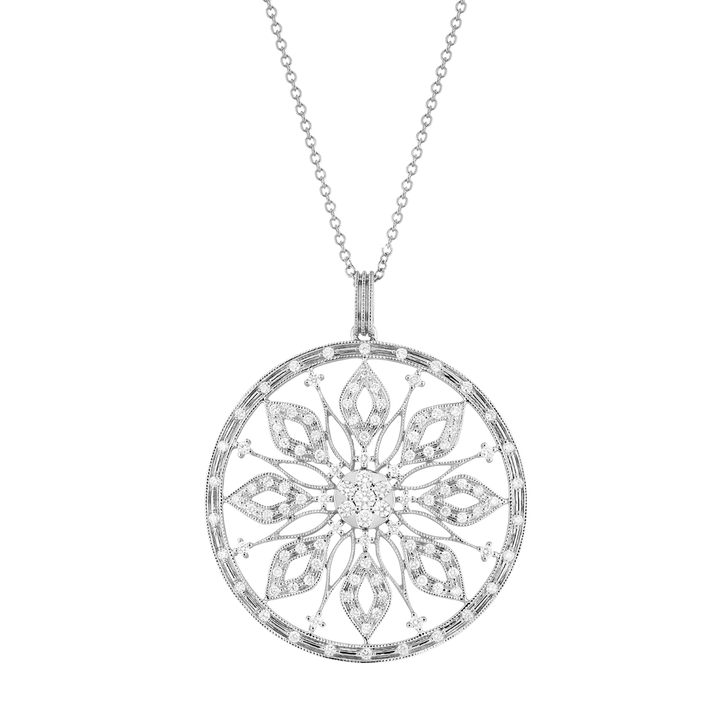 Heritage 18k White Gold and Diamond 1.07 Total Weight Pendant