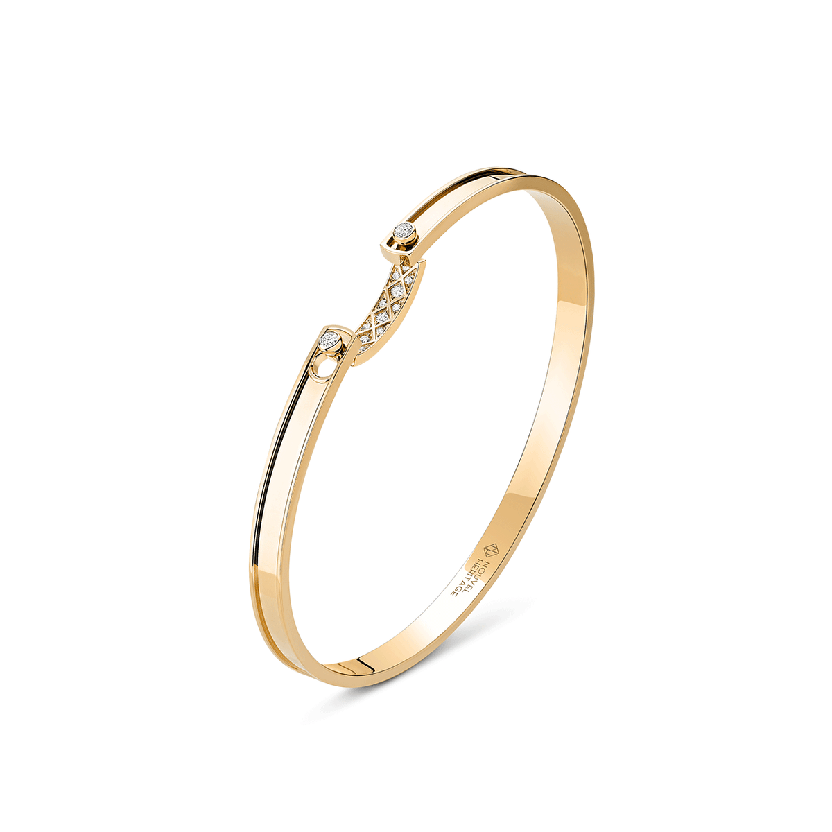 Nouvel Heritage Pasian Stroll 18k Yellow Gold Diamond Band