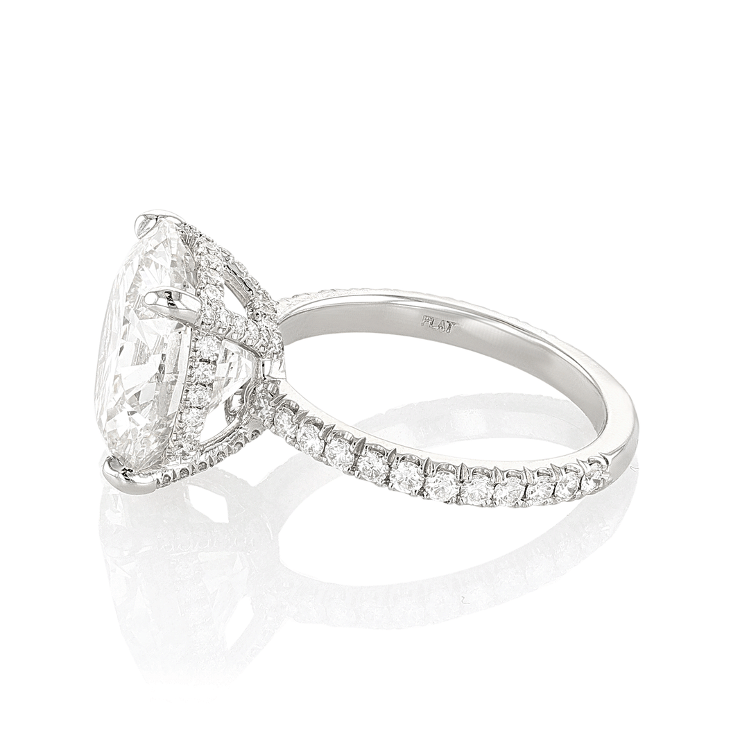 Private Reserve Platinum and Round Diamond 7.85 Total Weight Engagement Ring