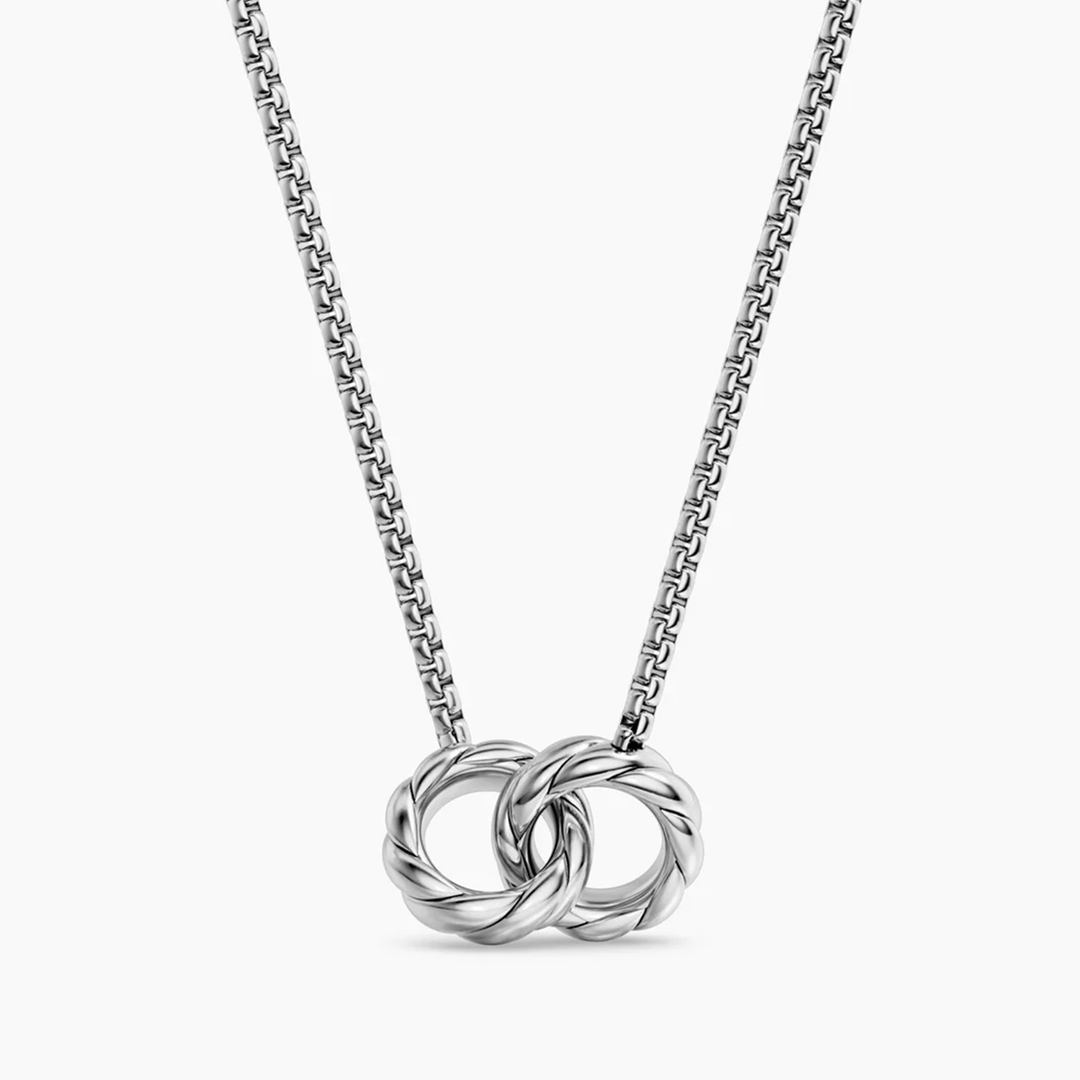 David Yurman Sculpted Cable Linked Necklace Sterling Silver, 9.2mm