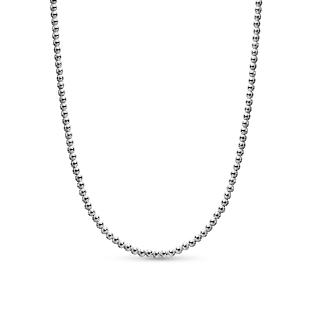 David Yurman Spiritual Beads Metal Bead Necklace Sterling Silver, 4mm